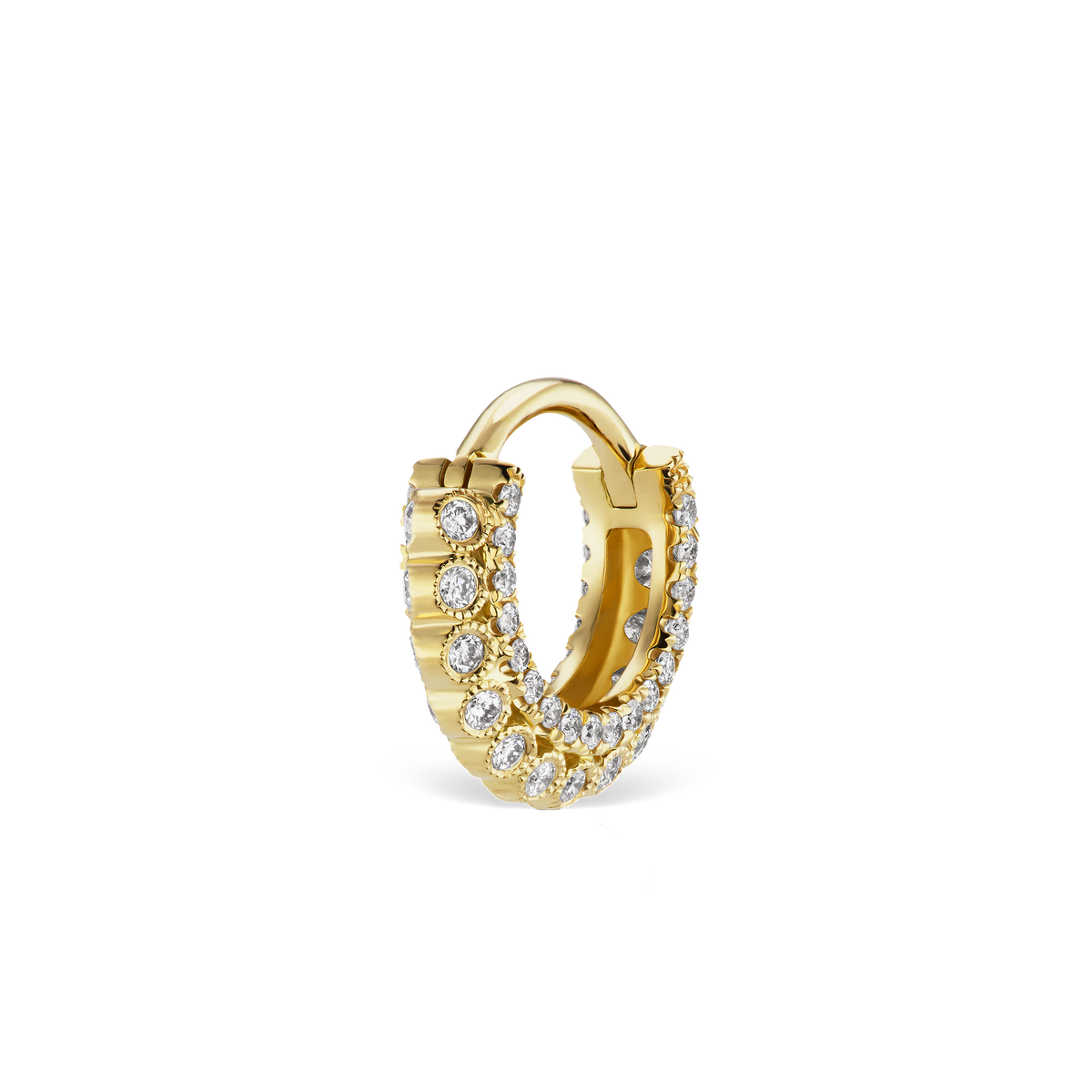 Diamond Double-sided Apsara Hoop Earring