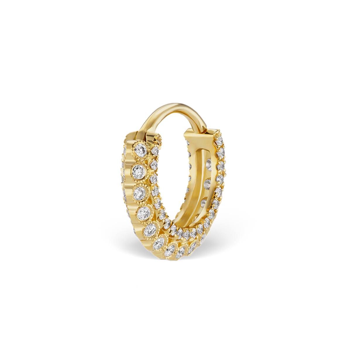 Diamond Double-sided Apsara Hoop Earring