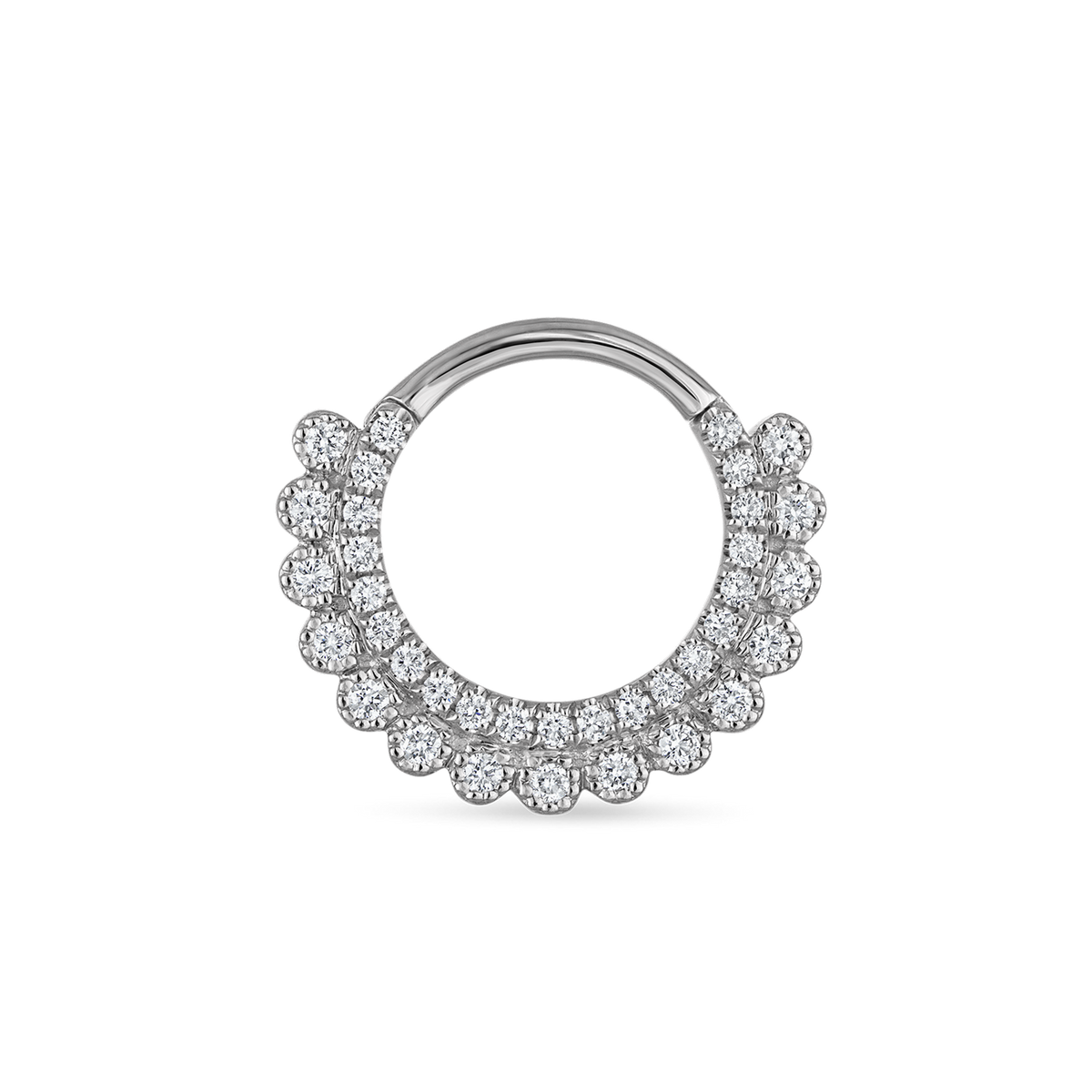 Cubic Zirconia Apsara Hoop Earring