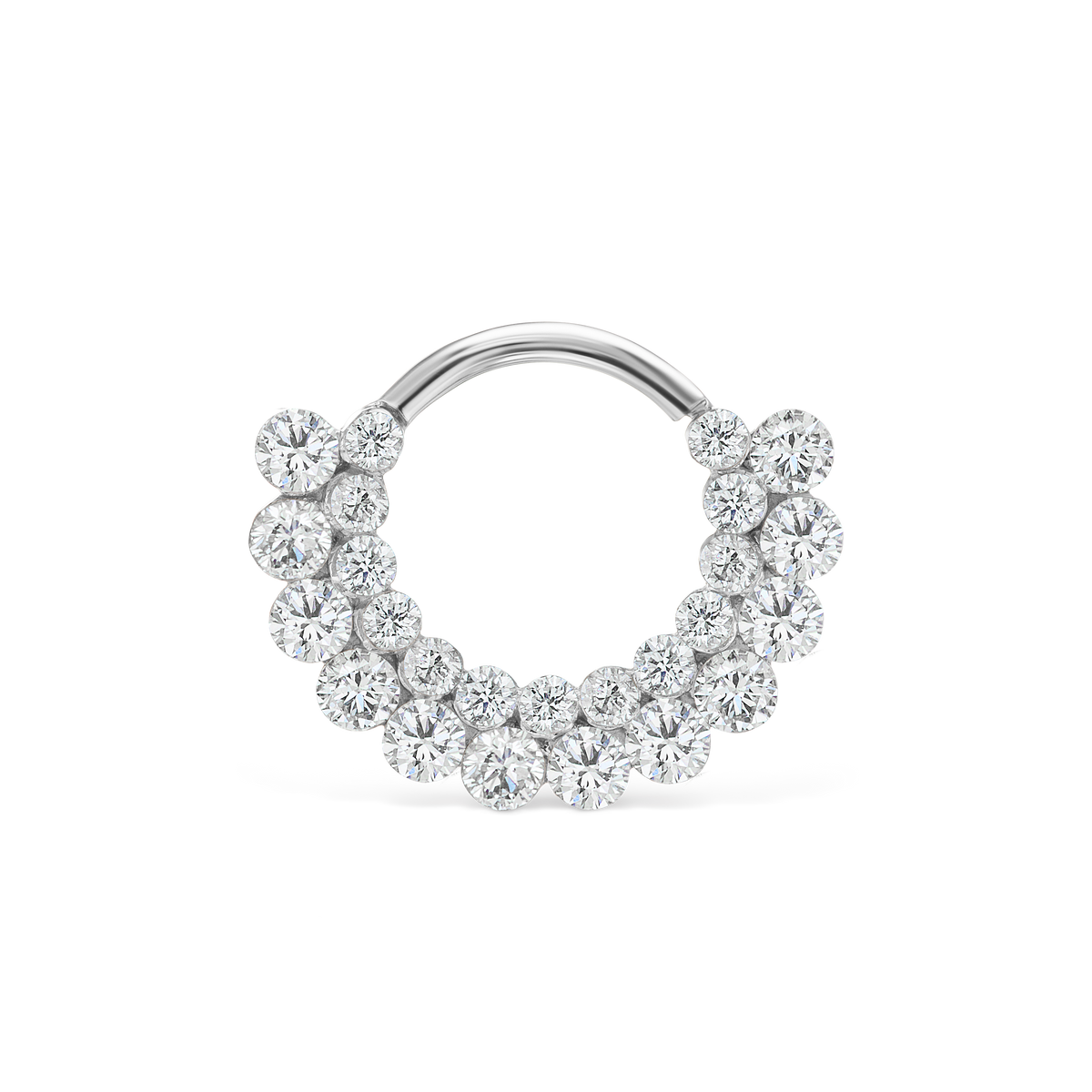 Invisible Diamond Apsara Hoop Earring