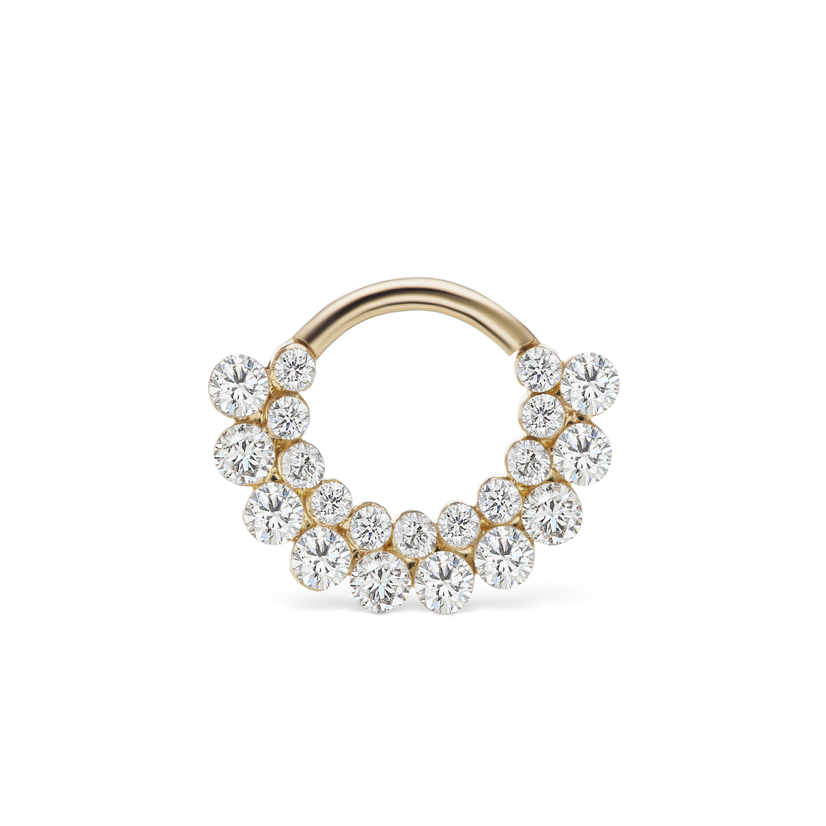 Invisible Diamond Apsara Hoop Earring