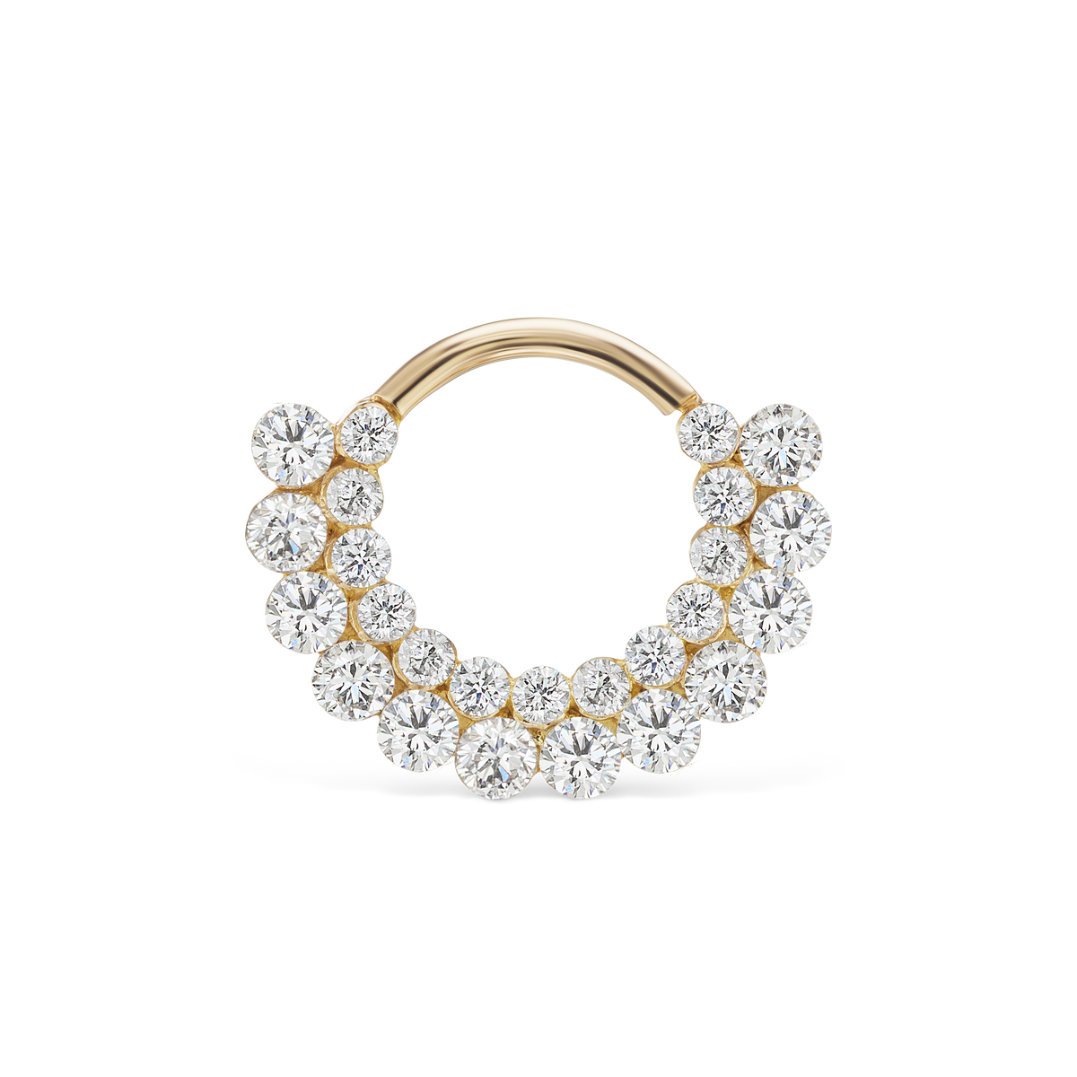 Invisible Diamond Apsara Hoop Earring