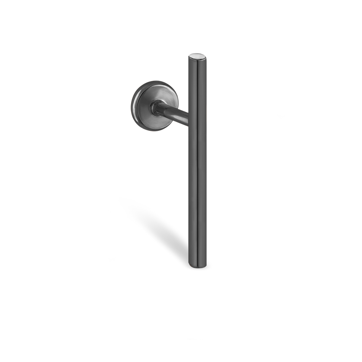 Polished Round Bar Threaded Stud Earring