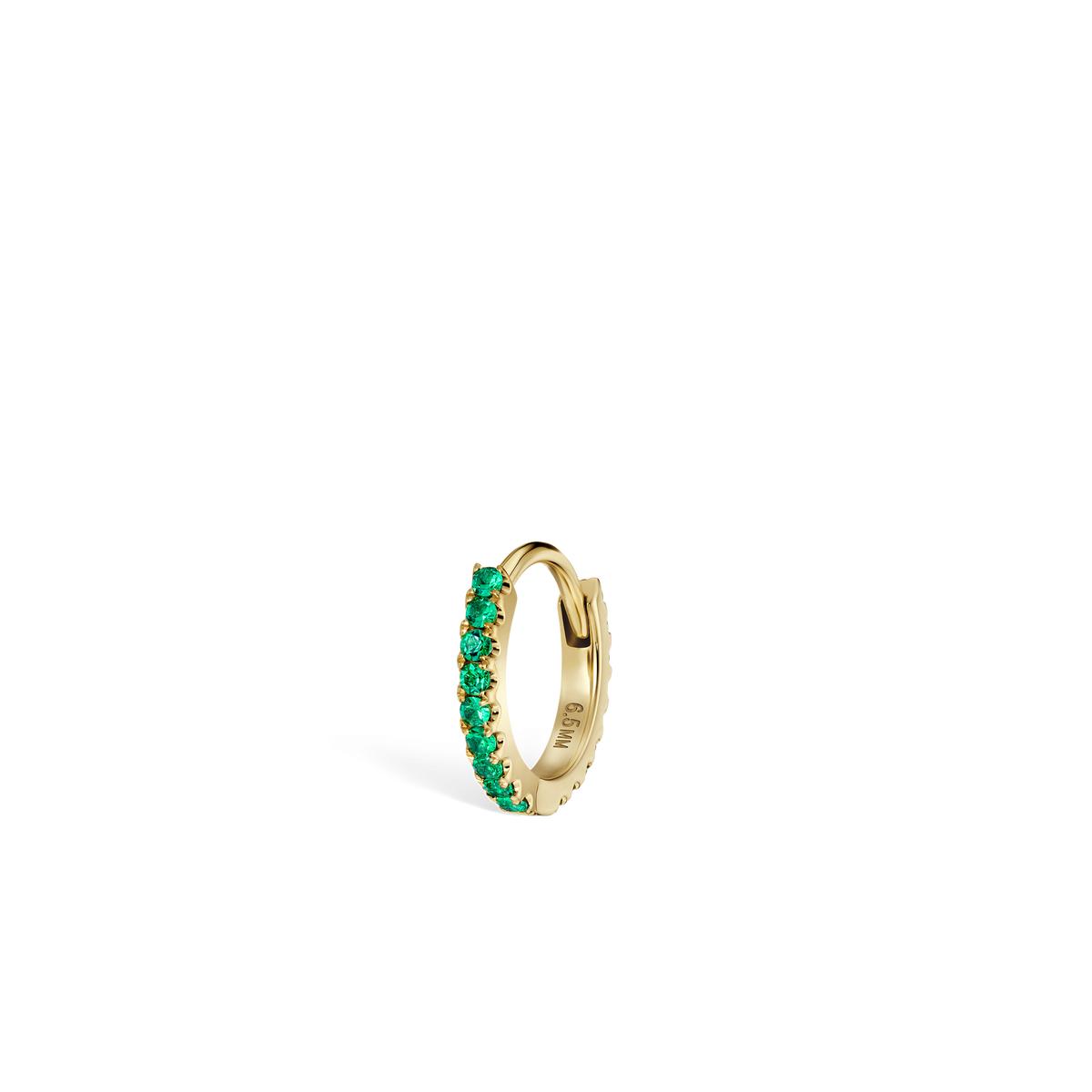 Emerald Eternity Hoop Earring