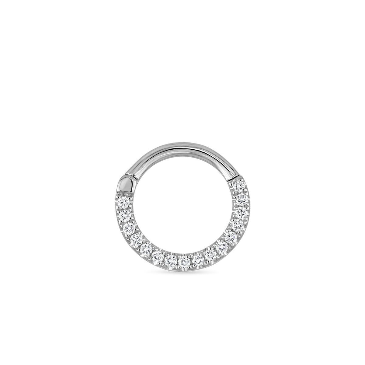Diamond Horizontal Eternity Hoop Earring