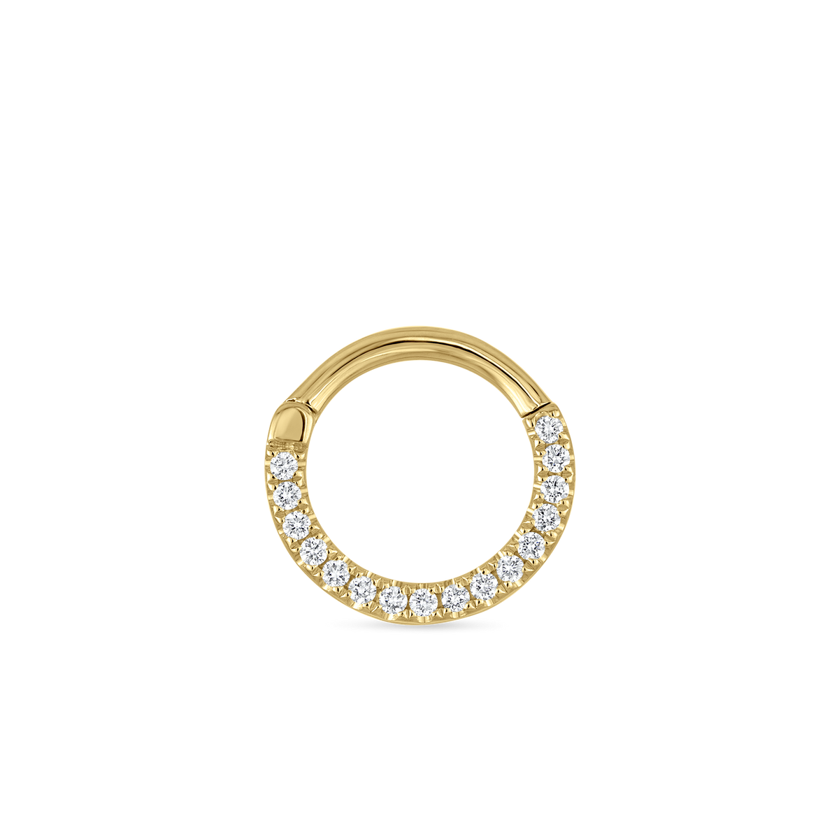 Diamond Horizontal Eternity Hoop Earring
