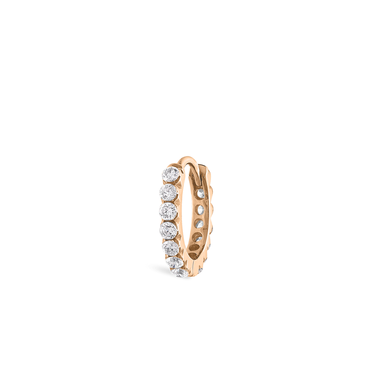 Invisible Set Diamond Eternity Hoop Earring