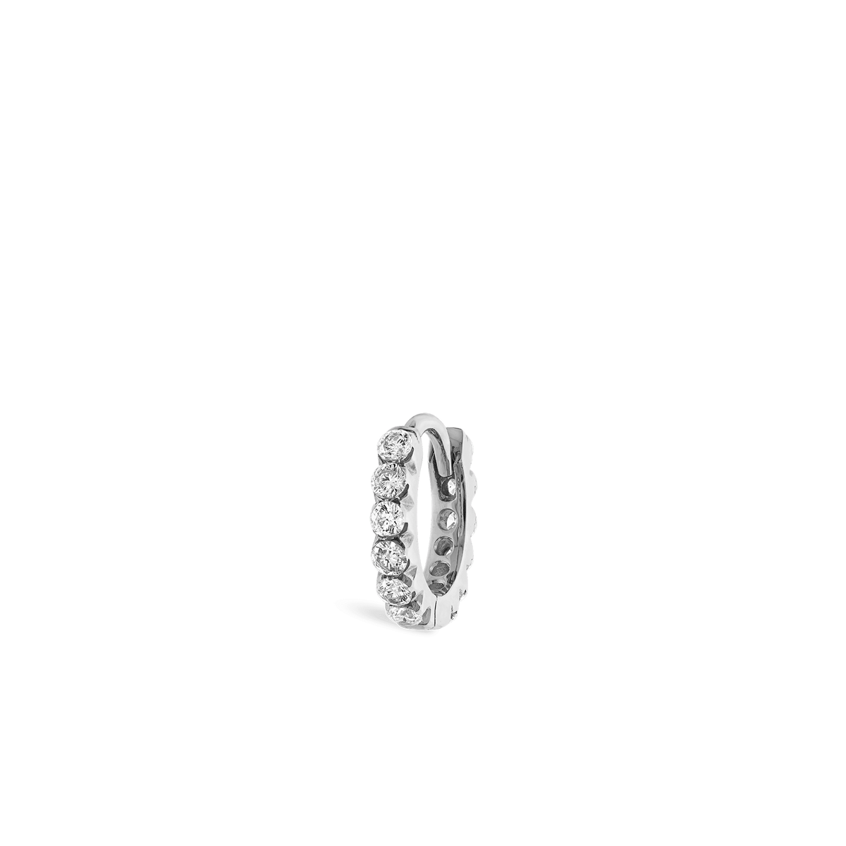 Invisible Set Diamond Eternity Hoop Earring