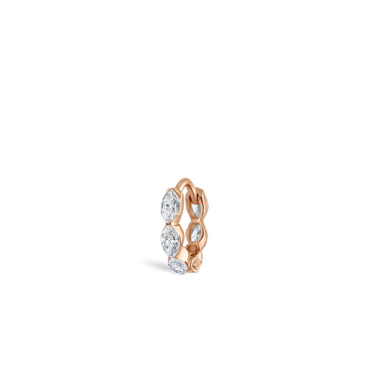 Invisible Set Diamond Marquise Eternity Hoop Earring