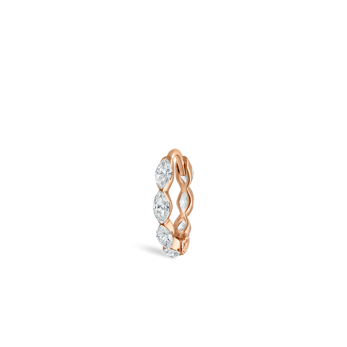 Invisible Set Diamond Marquise Eternity Hoop Earring