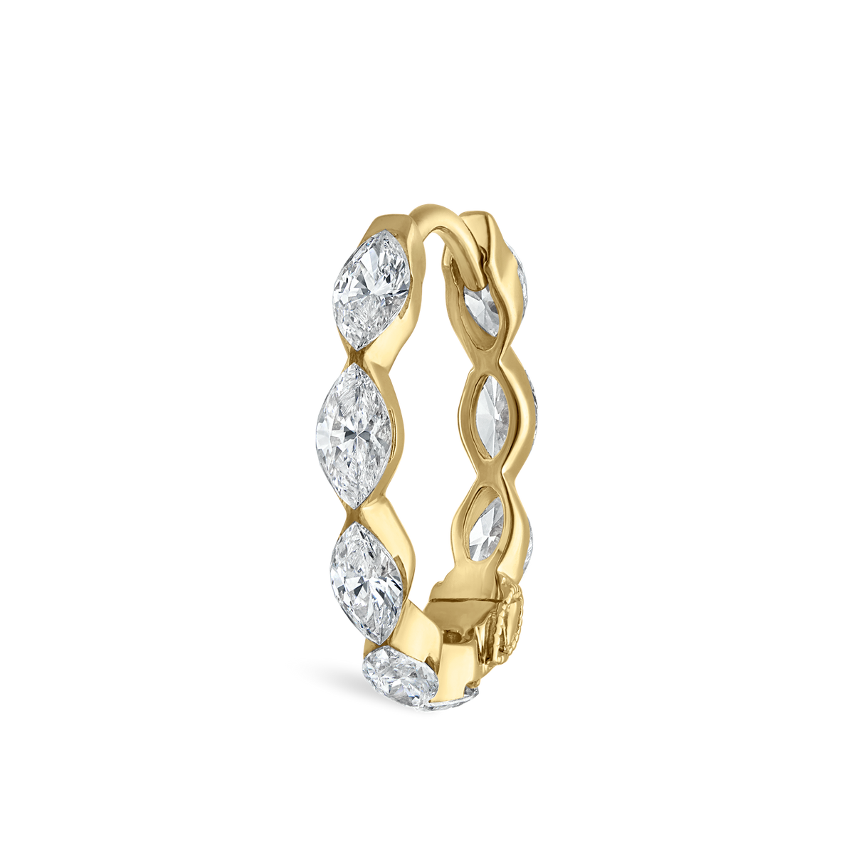 Invisible Set Diamond Marquise Eternity Hoop Earring