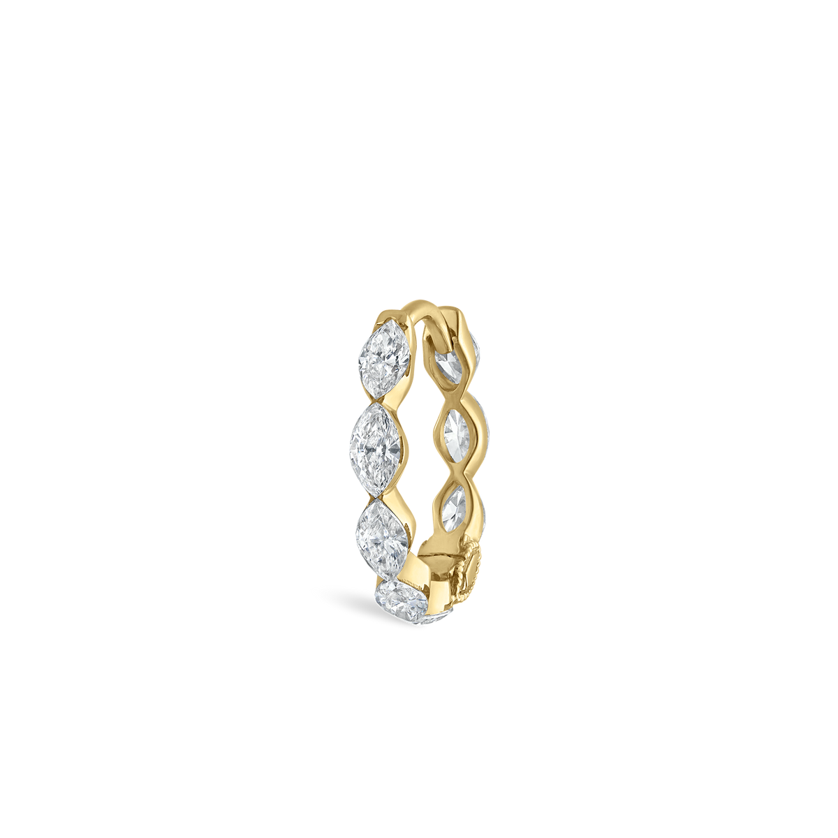Invisible Set Diamond Marquise Eternity Hoop Earring