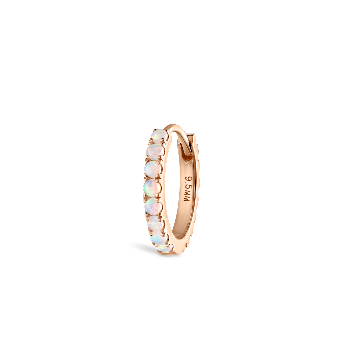 Opal Eternity Hoop Earring