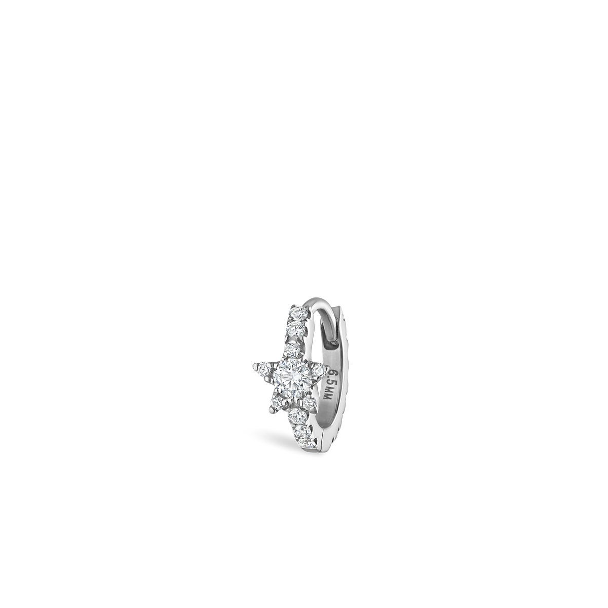 Diamond Star Eternity Hoop Earring