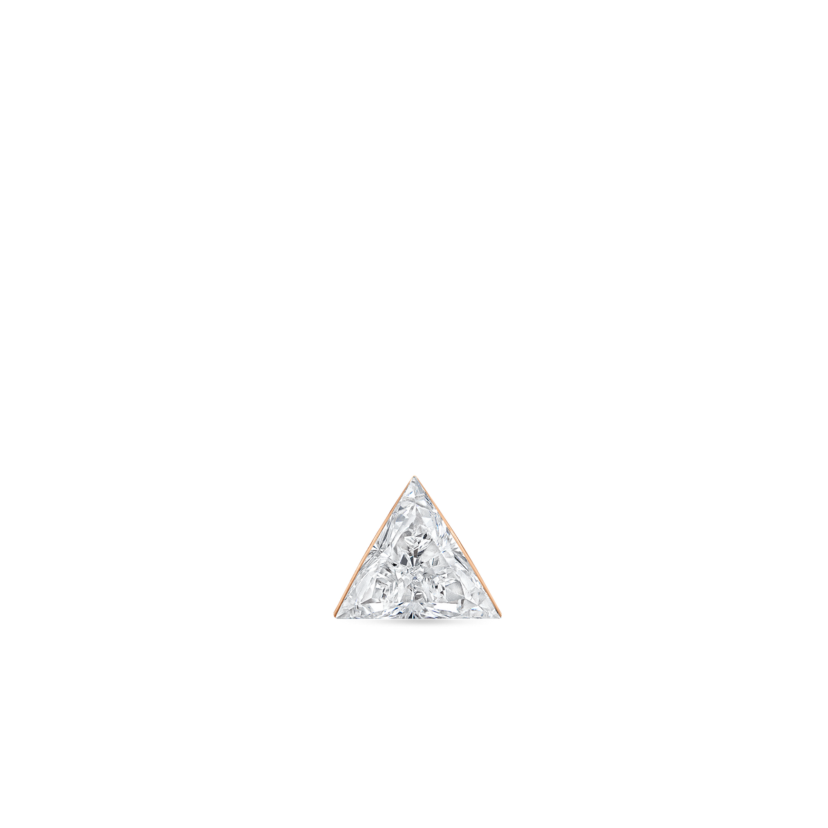 Invisible Set Triangle Diamond Threaded Stud Earring