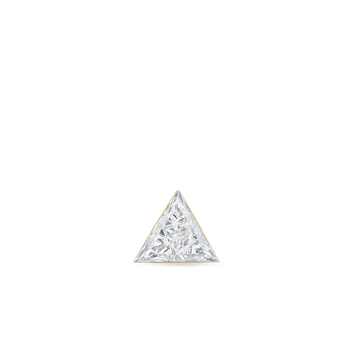 Invisible Set Triangle Diamond Threaded Stud Earring