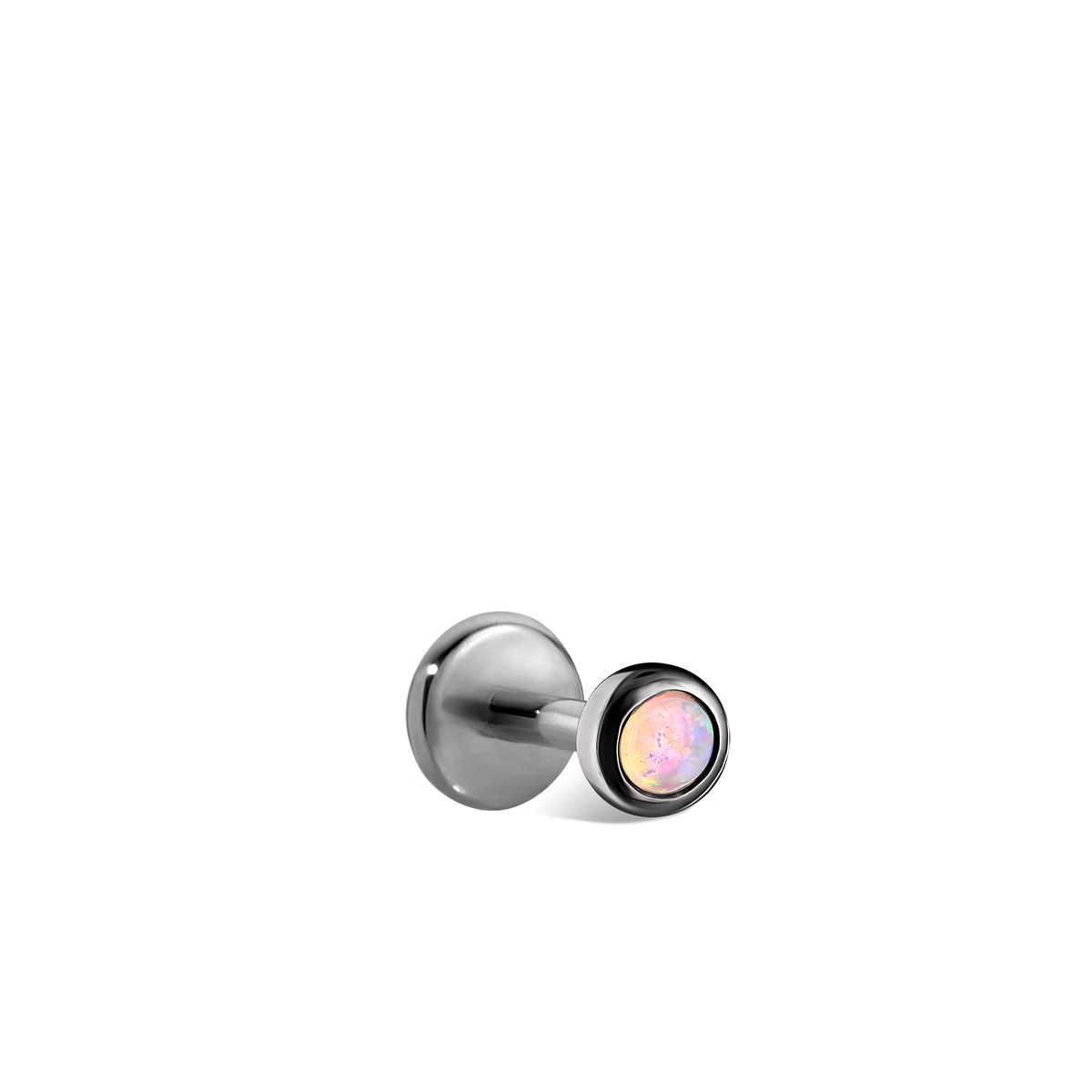 Opal Threaded Stud Earring With Titanium Backing