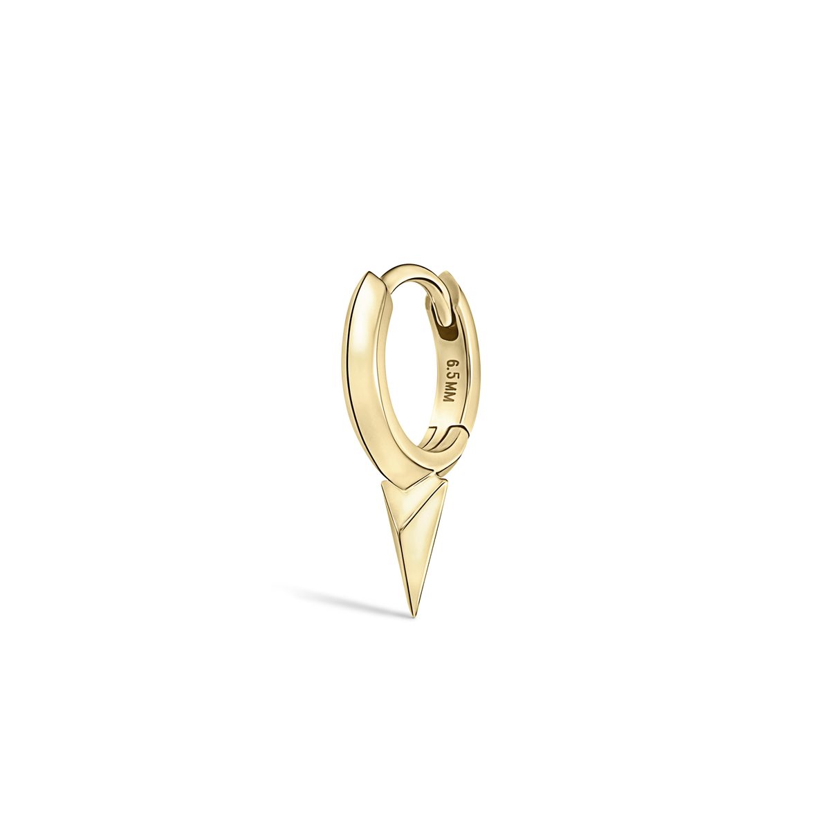Faceted Single Short Spike Hoop Earring