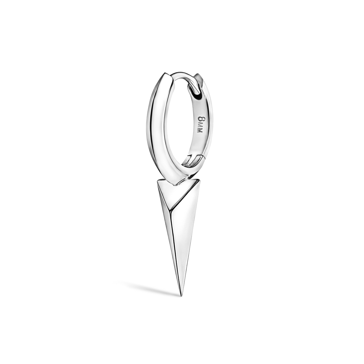 Faceted Single Long Spike Hoop Earring