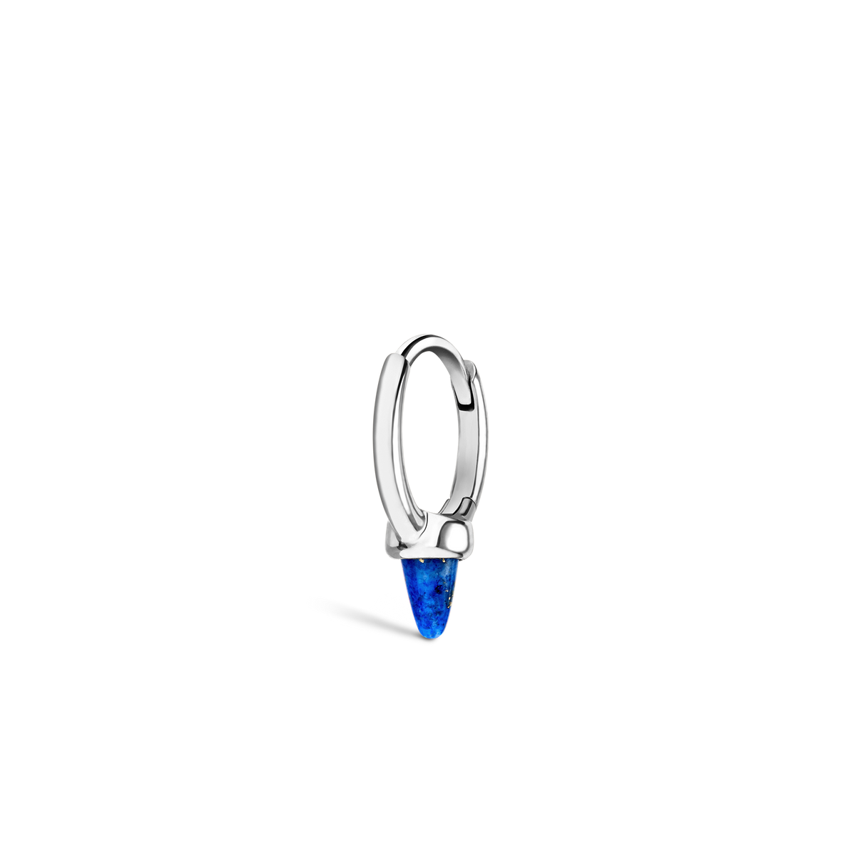 Lapis Single Short Spike Non-Rotating Earring (Non-Rotating)