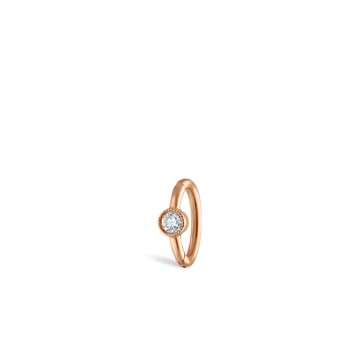 Scalloped Diamond Hoop Earring