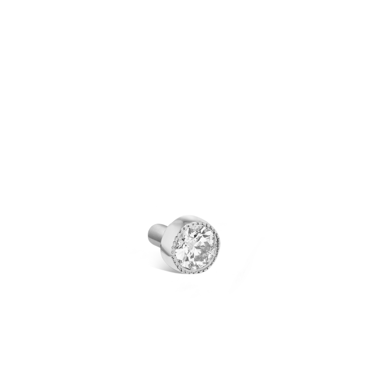 Scalloped Set Diamond Tash Threaded Backing