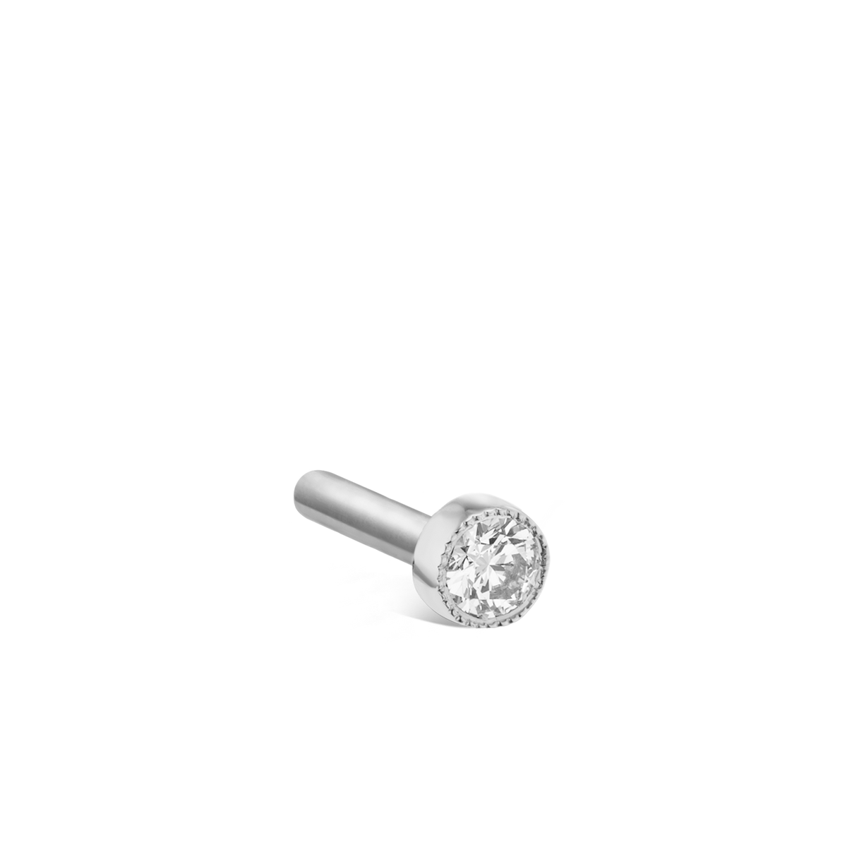 Scalloped Set Diamond Tash Threaded Backing