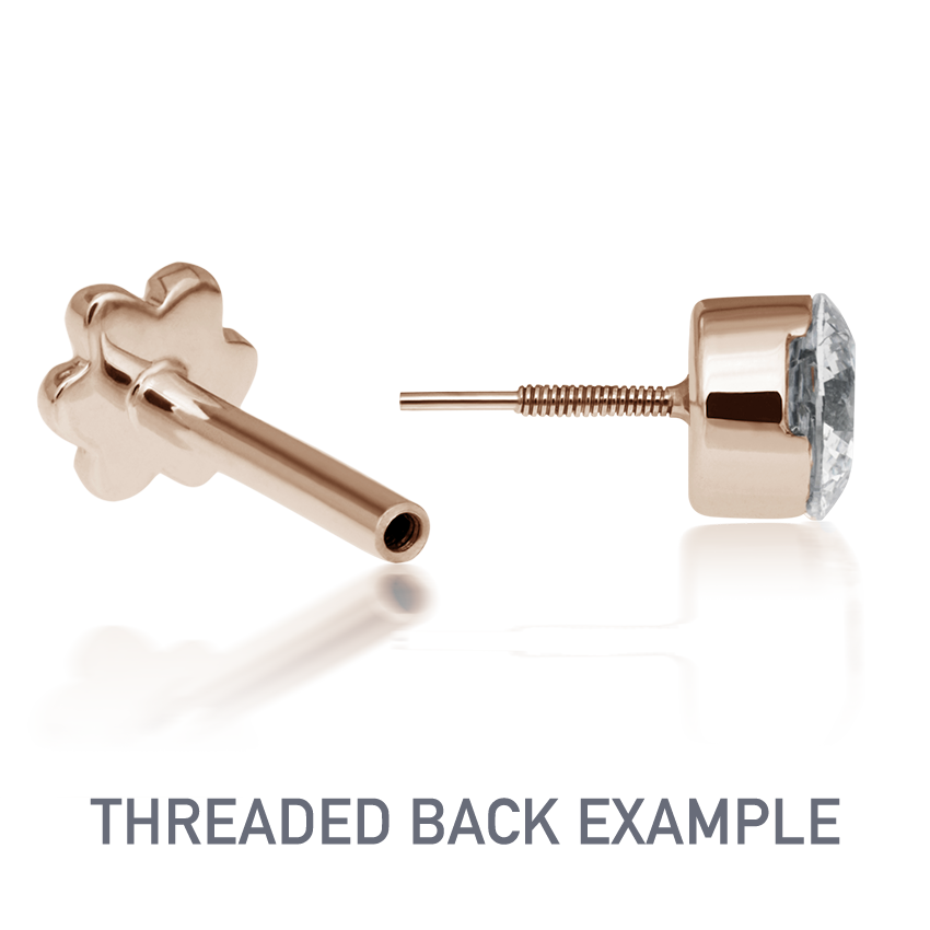 Ajna Dangle Threaded Stud Earring With Titanium Backing