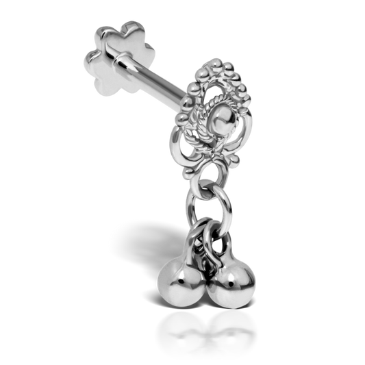 Ajna Dangle Threaded Stud Earring With Titanium Backing