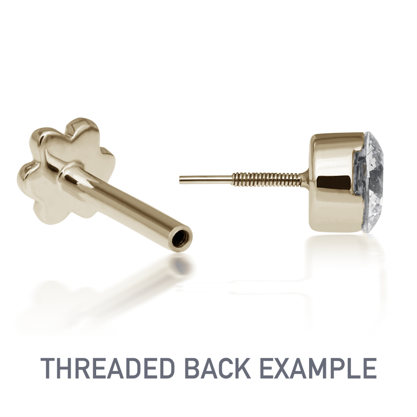 Ajna Dangle Threaded Stud Earring With Titanium Backing