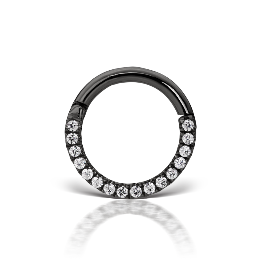 Cubic Zirconia Horizontal Eternity Hoop Earring
