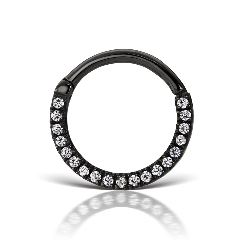 Cubic Zirconia Horizontal Eternity Hoop Earring