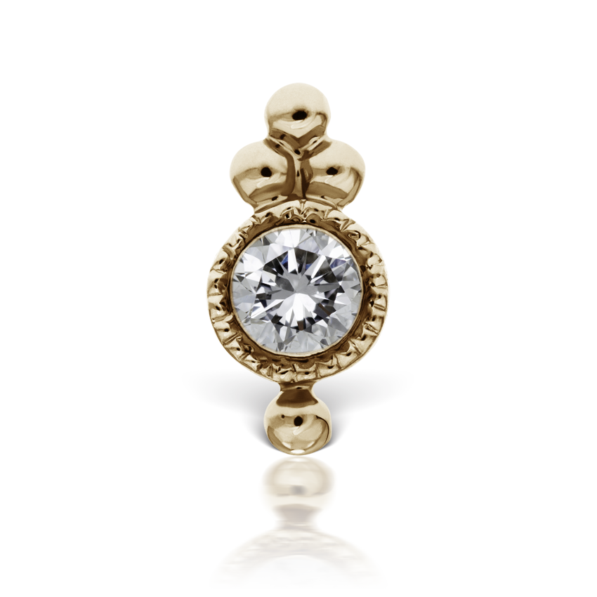Diamond Four Ball Trinity Stud Earring