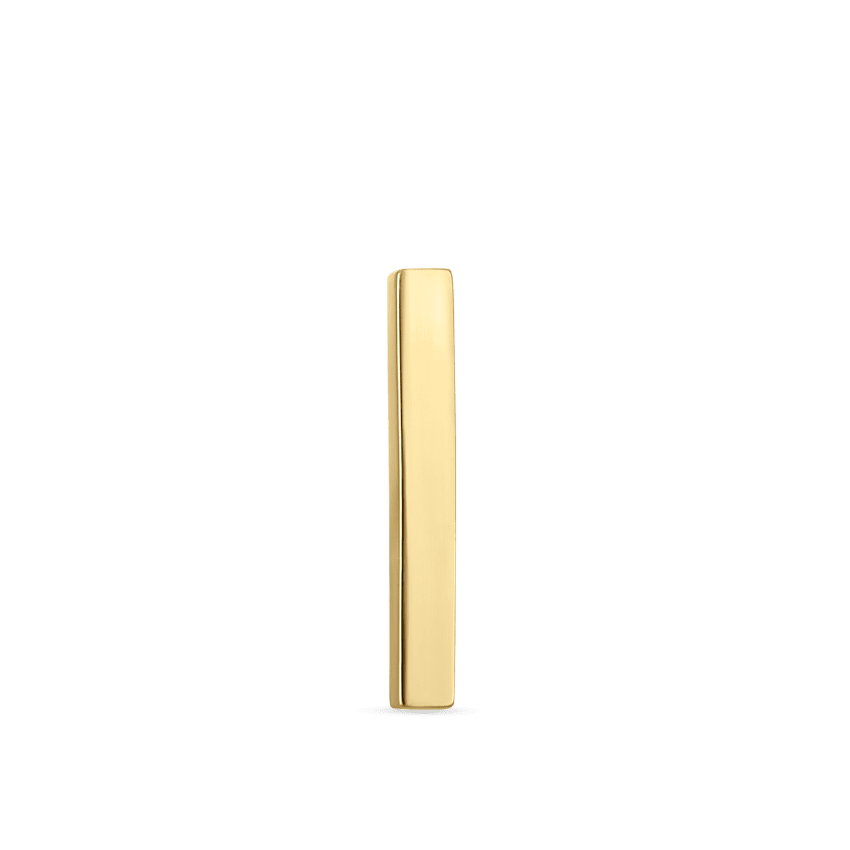 Polished Square Bar Stud Earring