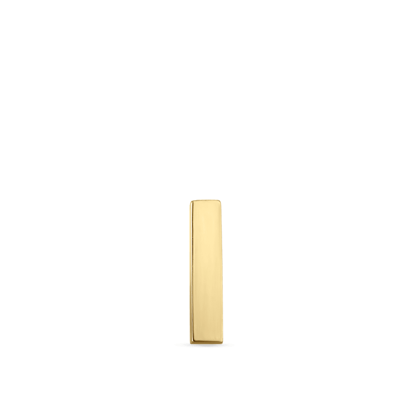 Polished Square Bar Stud Earring