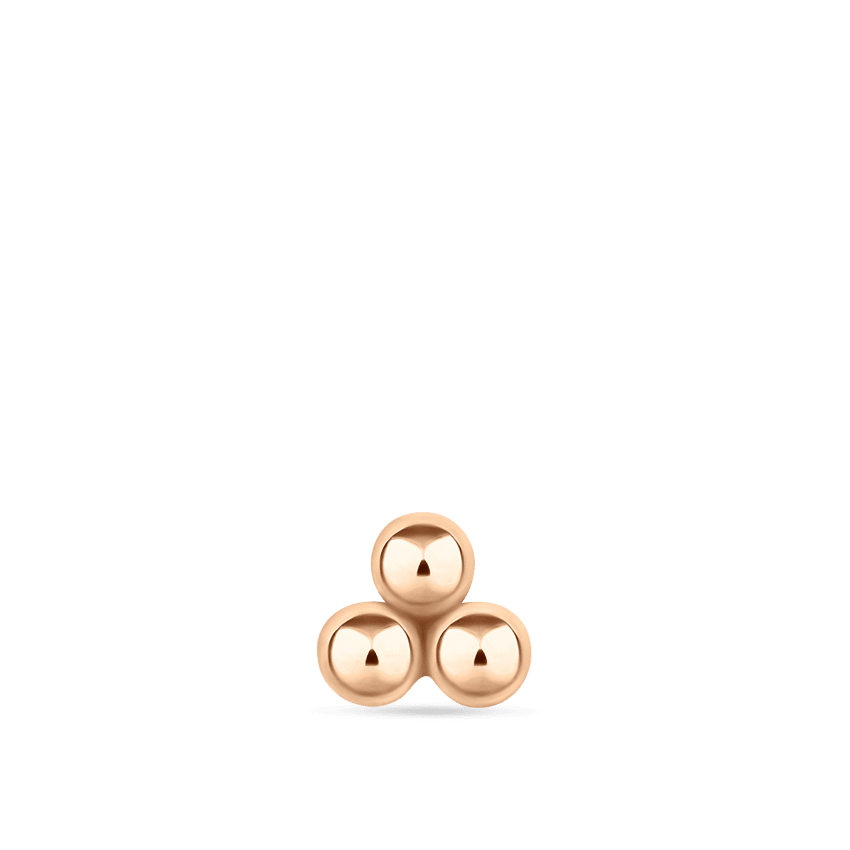 Three Ball Trinity Stud Earring