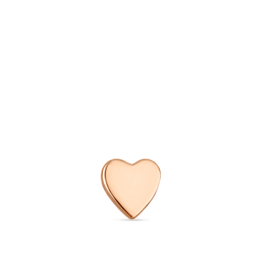 Plain Heart Traditional Stud Earring