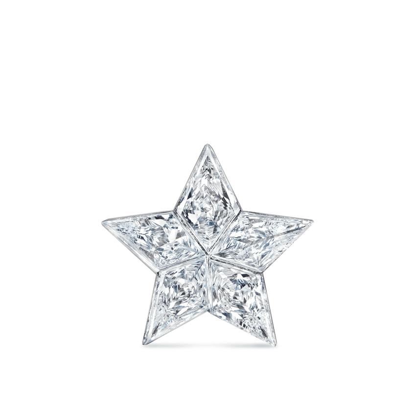 Invisible Set Diamond Star Stud Earring