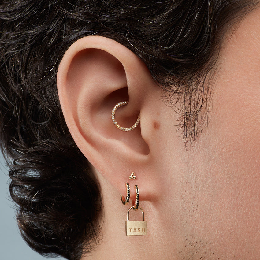 Ball Trinity Threaded Stud Earring