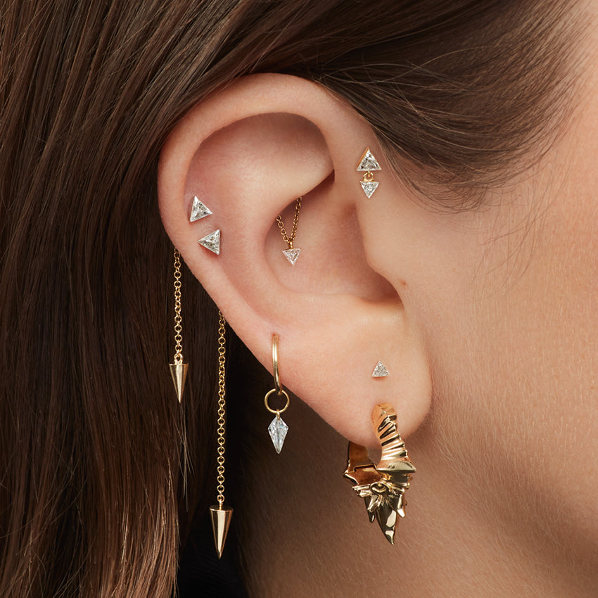 Large Javanese Spike Hoop Earring