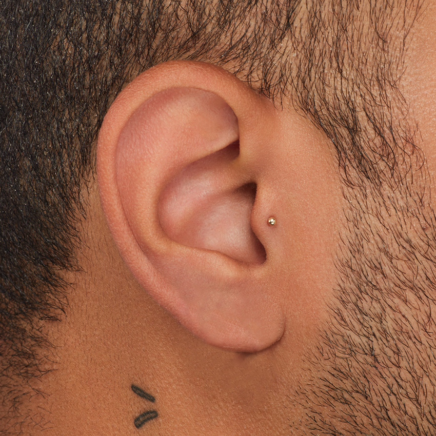 Ball Threaded Stud Earring With Titanium Backing
