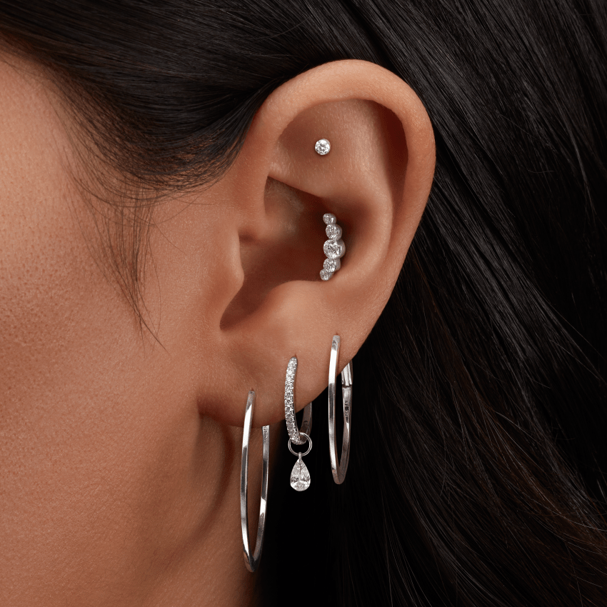 Pear Floating Diamond Charm