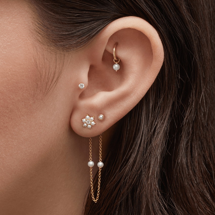 Natural Pearl Stud Earring