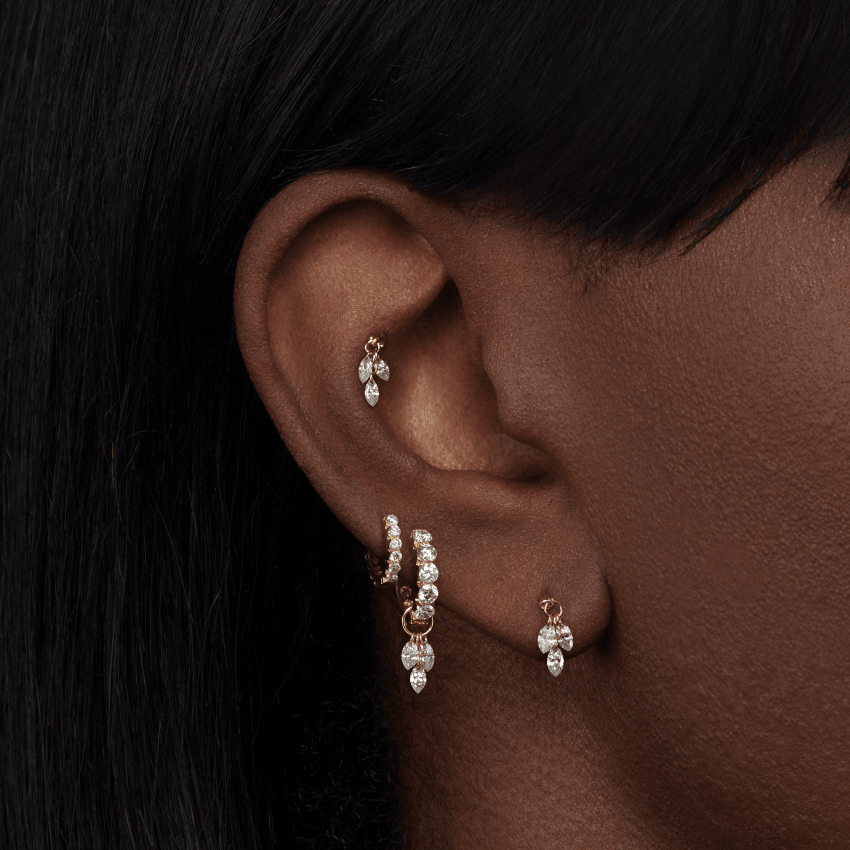 Invisible Set Large Diamond Eternity Hoop Earring