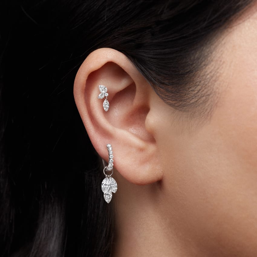 Floating Diamond Plume Charm