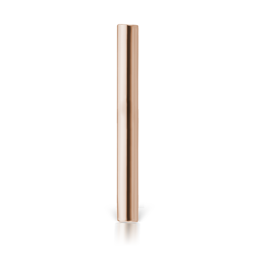 Polished Round Bar Threaded Stud Earring