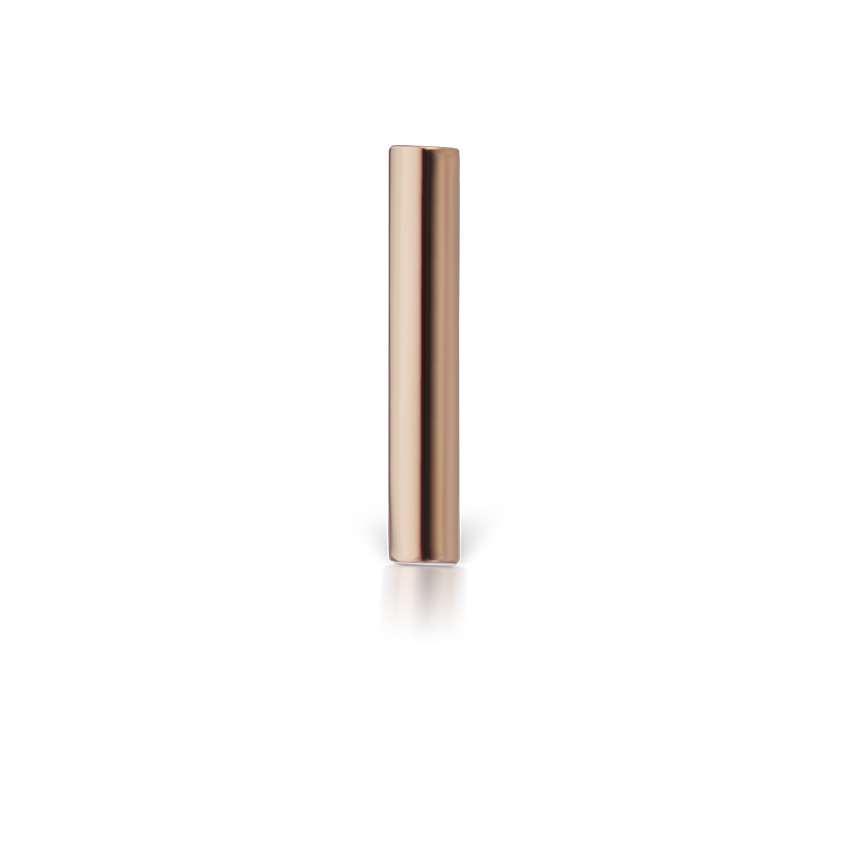 Polished Round Bar Threaded Stud Earring