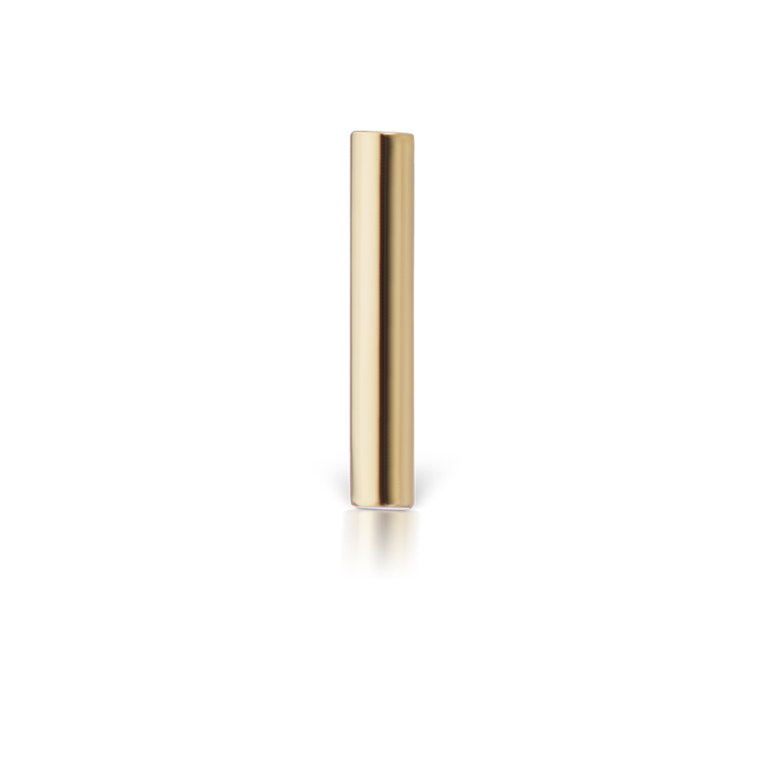 Polished Round Bar Threaded Stud Earring With Titanium Backing