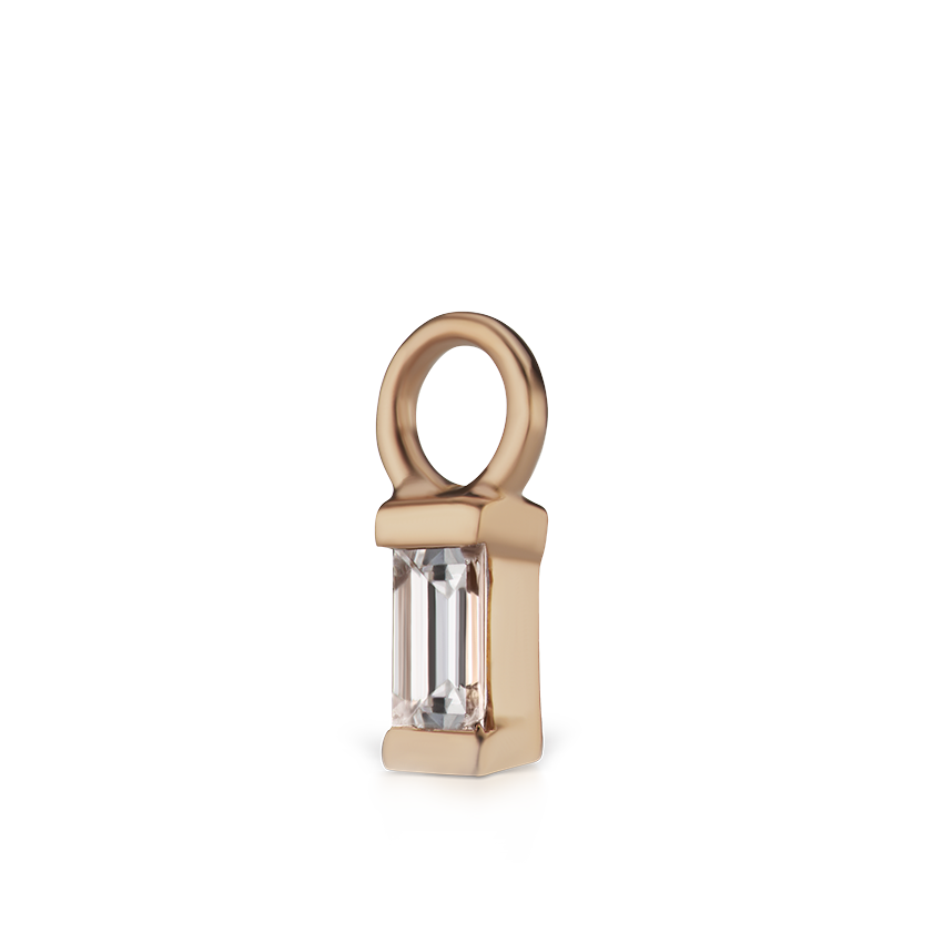 Diamond Baguette Charm
