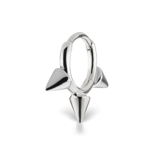 Triple Short Spike Hoop Earring